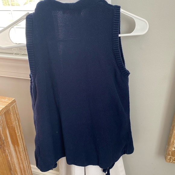 Lilly Pulitzer navy tassel vest - Picture 2 of 2